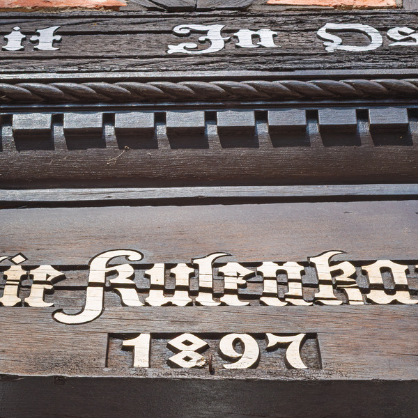 Historische Inschrift auf Kränholm